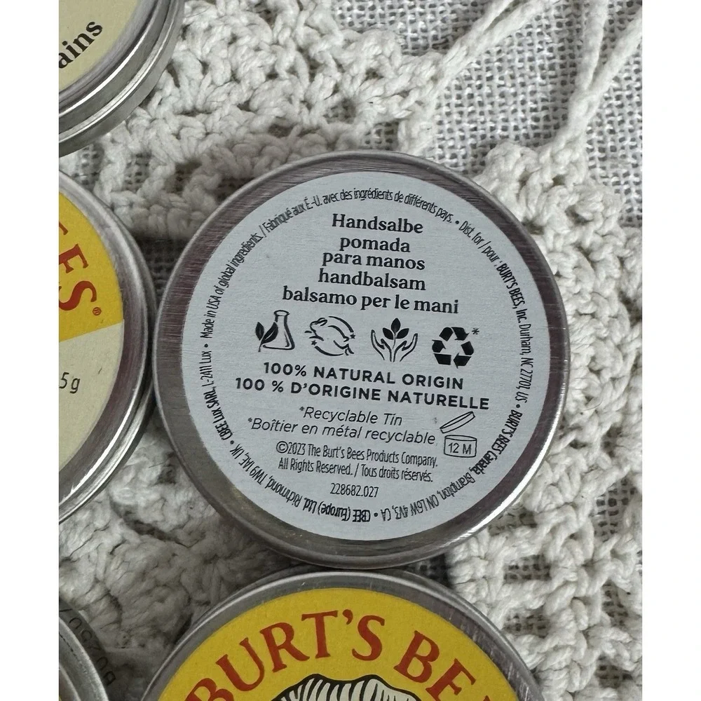 NEW Lot of 10 Burt's Bees Hand Salve .30 oz 8.5g Travel Tin 100% Natural‎